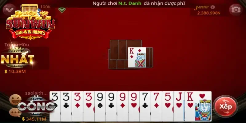 Tiến lên miền Nam là một game bài đổi thưởng được yêu thích trên SUNWIN